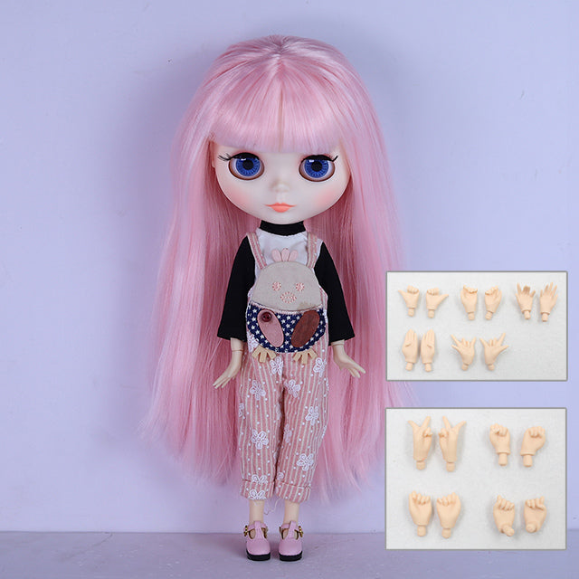 Neo Blythe Doll with White Skin, Matte Face & Eyebrows & Jointed Body