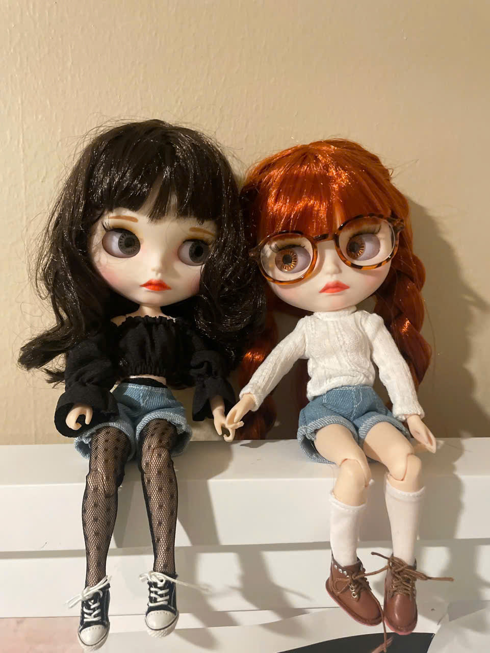 Jennifer - Premium Custom Neo Blythe Doll with Red-Brown Hair, White Skin & Matte Face