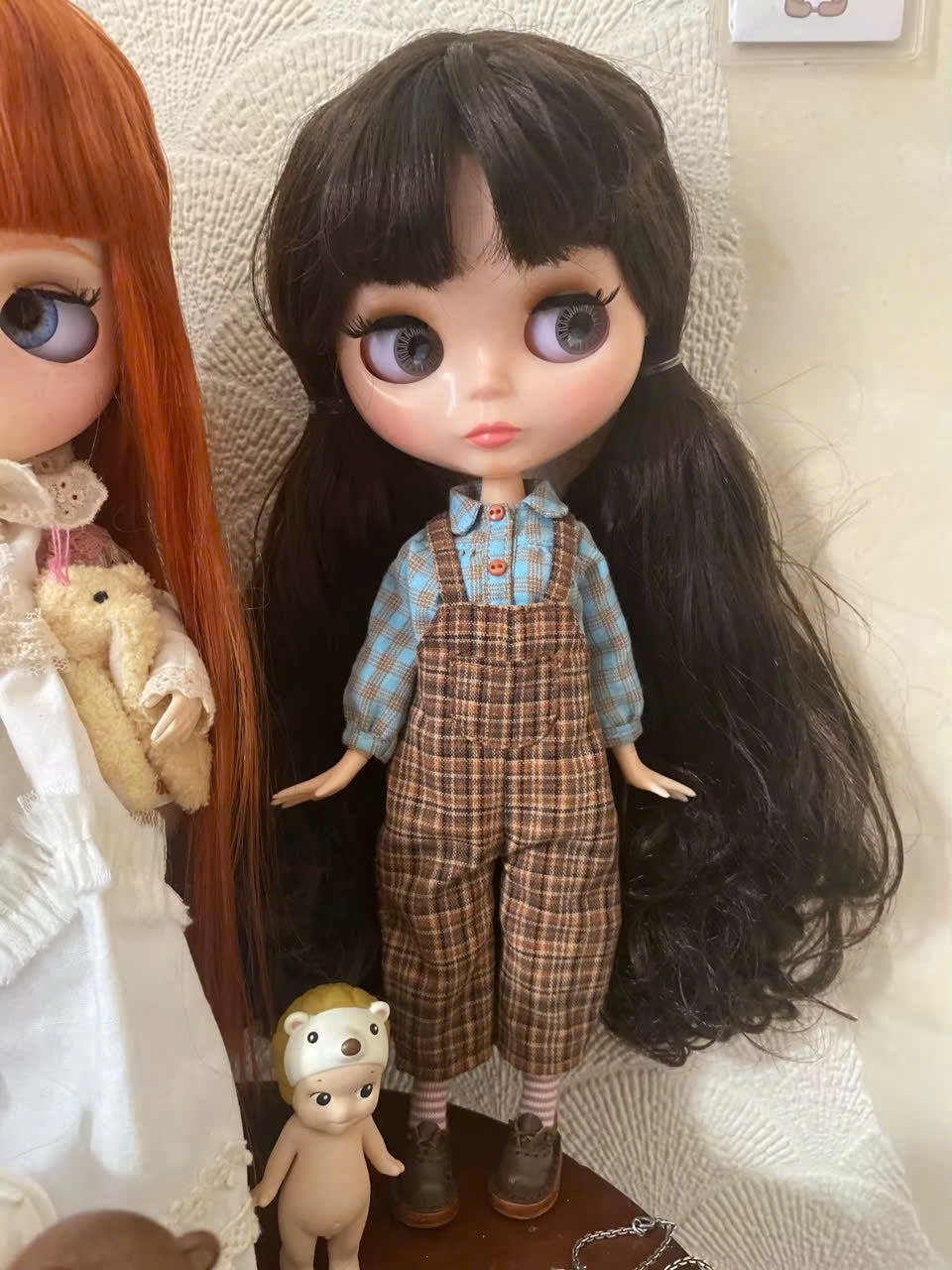 Nude Blythe Doll with Natural Skin Glossy Face & Long Chocolate Curly Hair