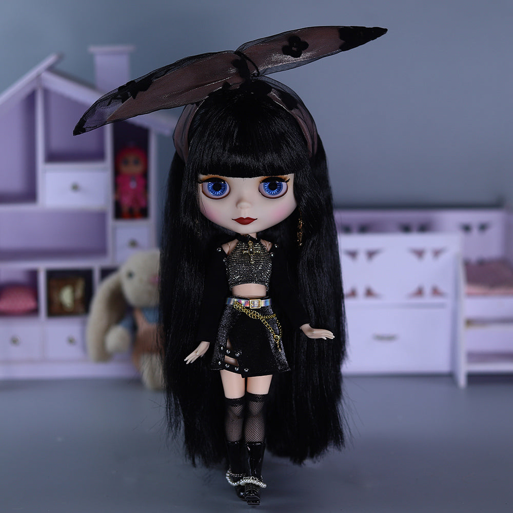 Blythe 1/6 Nude Doll 30cm White Skin Matte Face Spicy Cool Girl BJD Doll