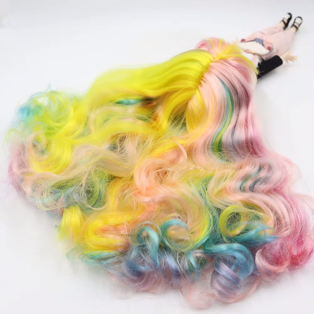 Leah – Premium Custom Neo Blythe Doll with Multi-Color Hair, White Skin & Matte Pouty Face